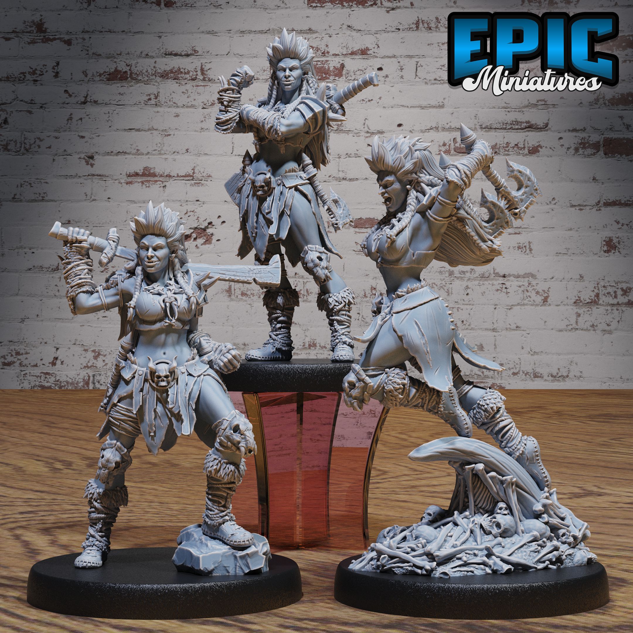 Orc Lady Adventurer Set / Green Skin Lord / Female Humanoid Warrior / Burly Raider Tribe / Beast Tamer / Evil Forest Fighter / Woodland Encounter